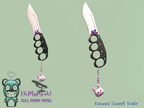 Second Life Marketplace - OhMyMesh! Kawaii Cute Knife - Full Perm Mesh